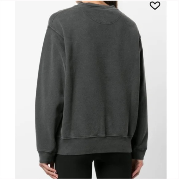 Anine Bing Ramona Paris Sweatshirt Washed Black M - Picture 4 of 10